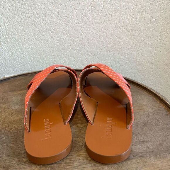 Lanapo Malta N6 Sandal Criss Cross Strap Canvas Leather Women’s 39 | US 8 - Picture 7 of 10